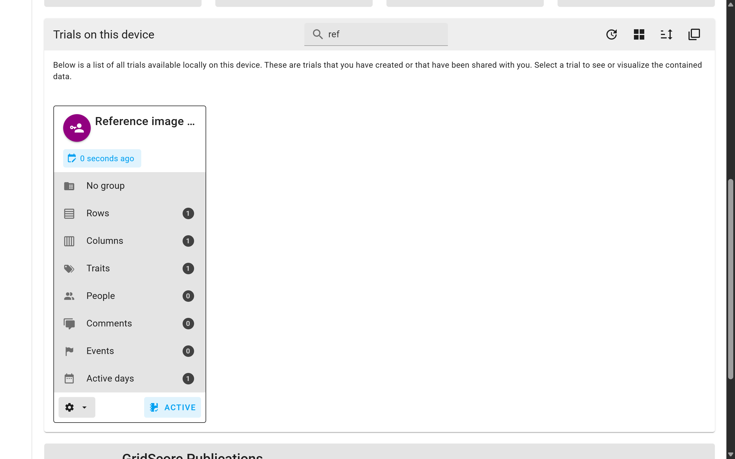 Add reference image to trial