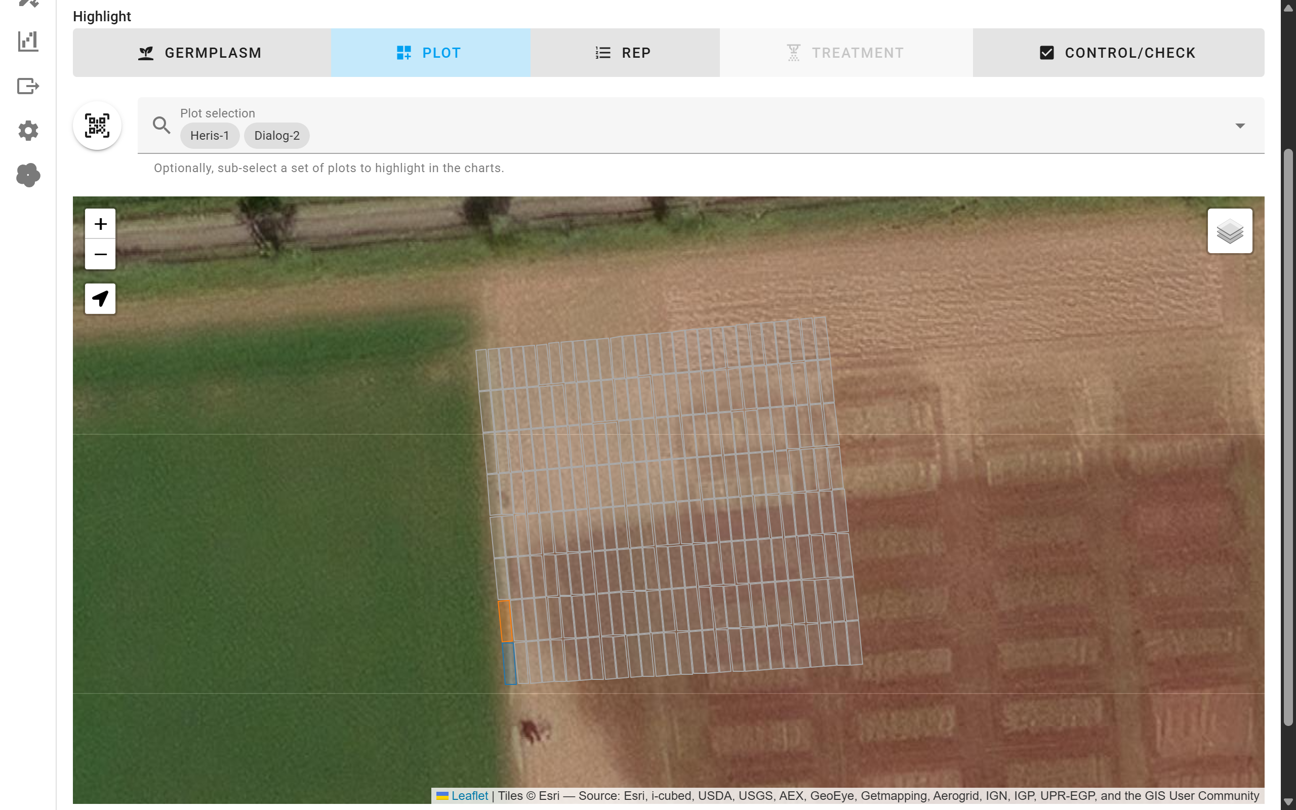 Map data visualization - plot highlight