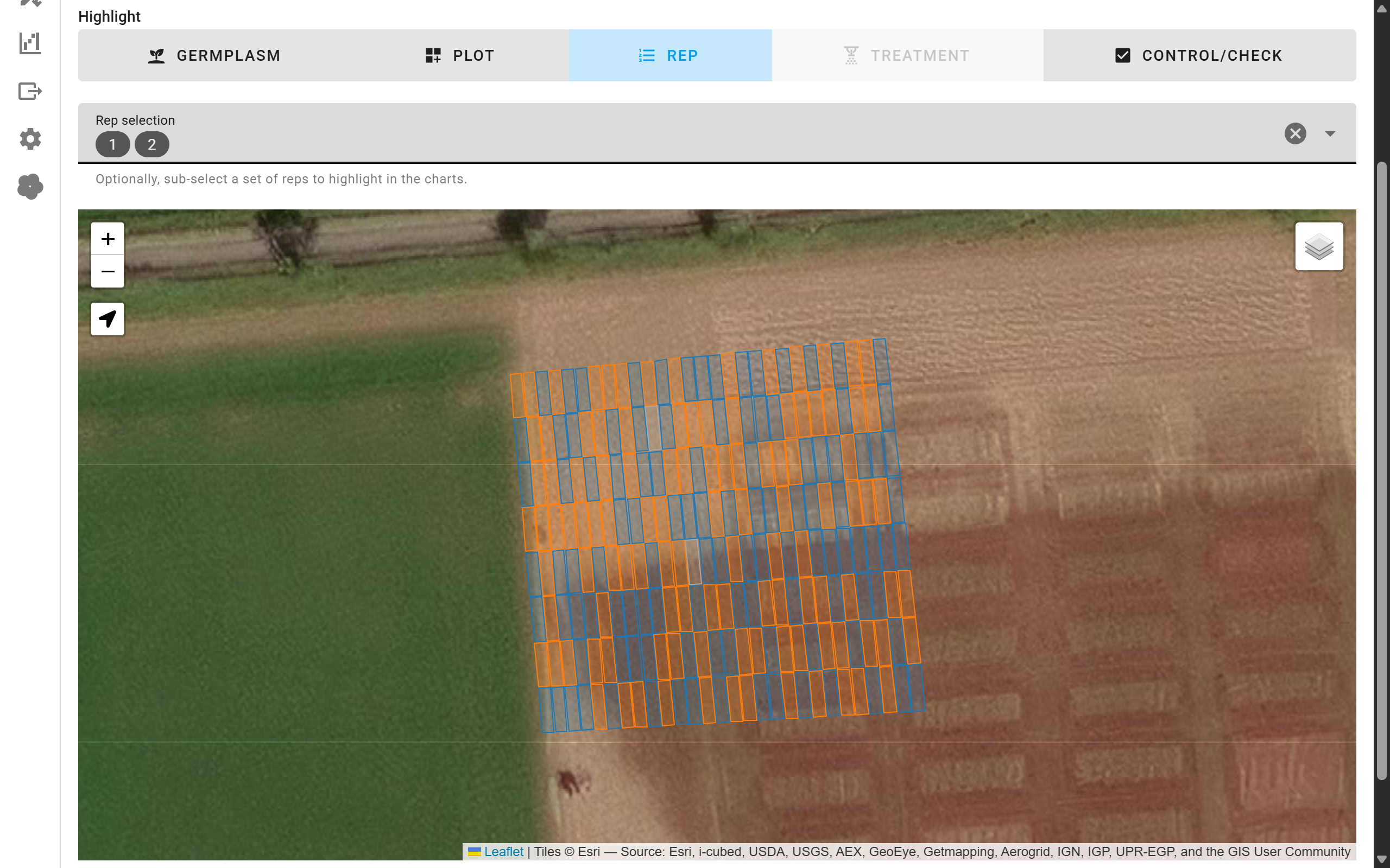Map data visualization - rep highlight
